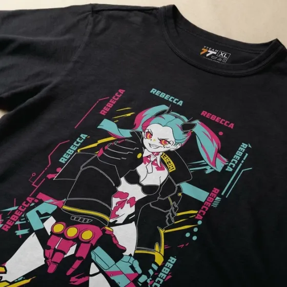Футболка чоловіча з  принтом Cyber Punk Rebecca 2 Розмір 48 Anime1020 Дніпро