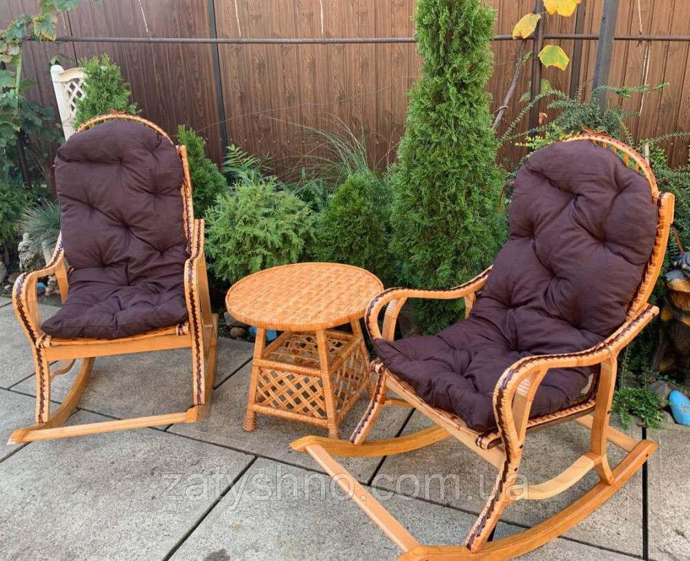 Кресло - качалка плетеная из лозы, набор мебели Киев - изображение 5