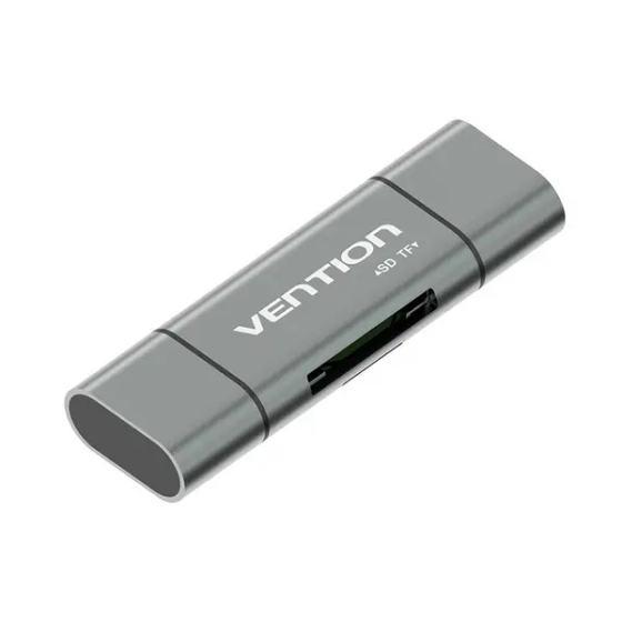 Кардридер Vention USB3.0 Multi-function Card Reader Gray Metal Type (CCHH0) Киев