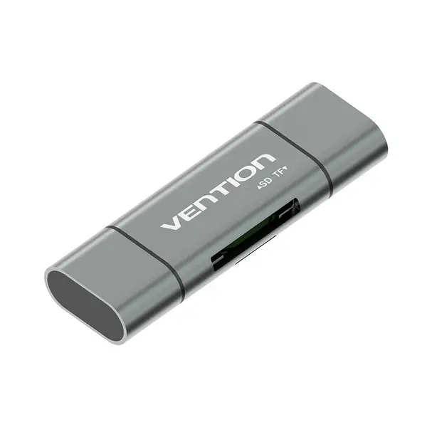 Кардридер Vention USB3.0 Multi-function Card Reader Gray Metal Type (CCHH0) Киев - изображение 1