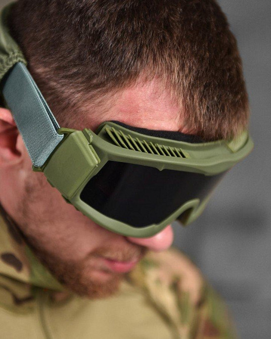 Очки – маска защитные баллистические с вентиляцией олива ВТ6018 Одесса - изображение 4