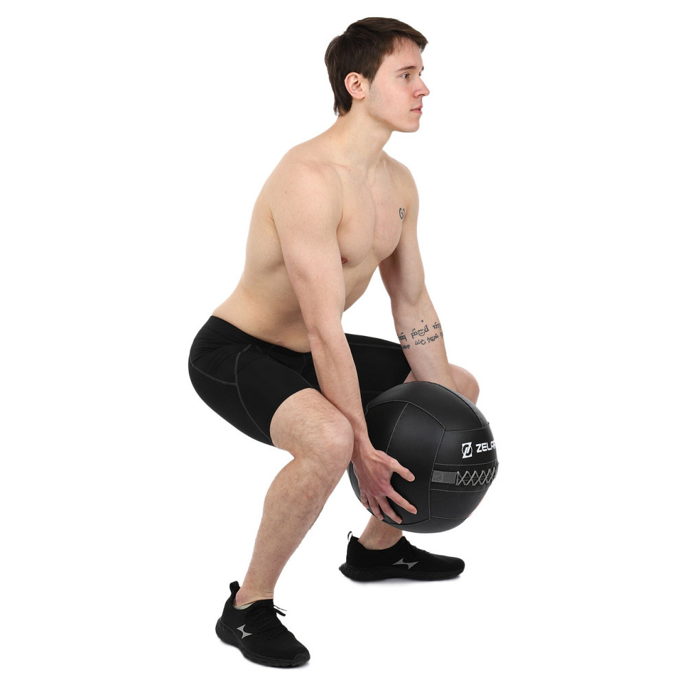 М'яч волбол 11 кг  для кросфіту та фітнесу Zelart-7822-11 Медболи Київ - фото 9
