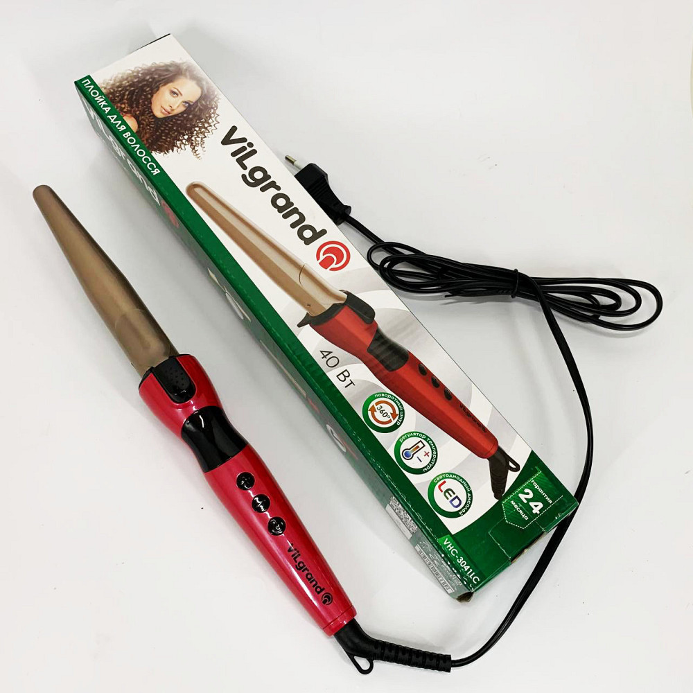 Щипці плойка кучері для волосся ViLgrand VHC-3041LC 40 Вт, Професійна плойка для завивки волосся KQ-53 Львів - фото 7