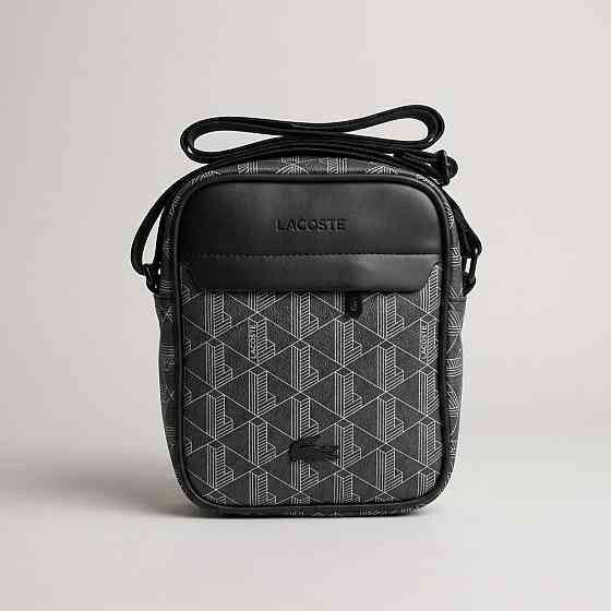 Мужская борсетка, сумка Lacoste, Лакоста (82439) черная Киев