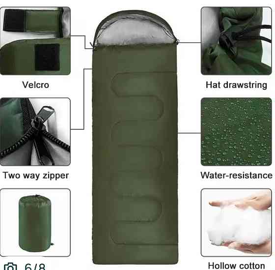 Спальний мішок 4 сезони | Кемпінговий спальник мумія | Теплий зимовий. Харьков