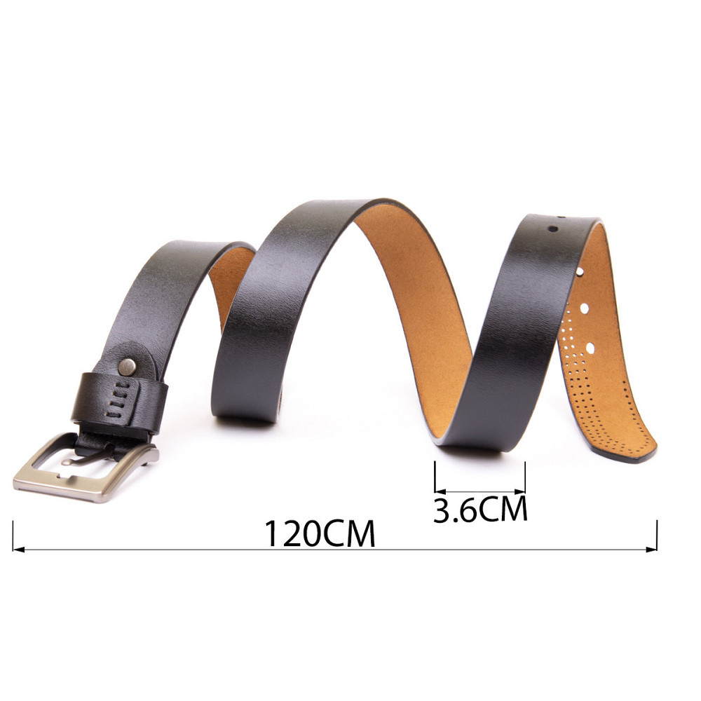 Ремень с дырками мужской Vintage 20383 Черный Киев - изображение 4