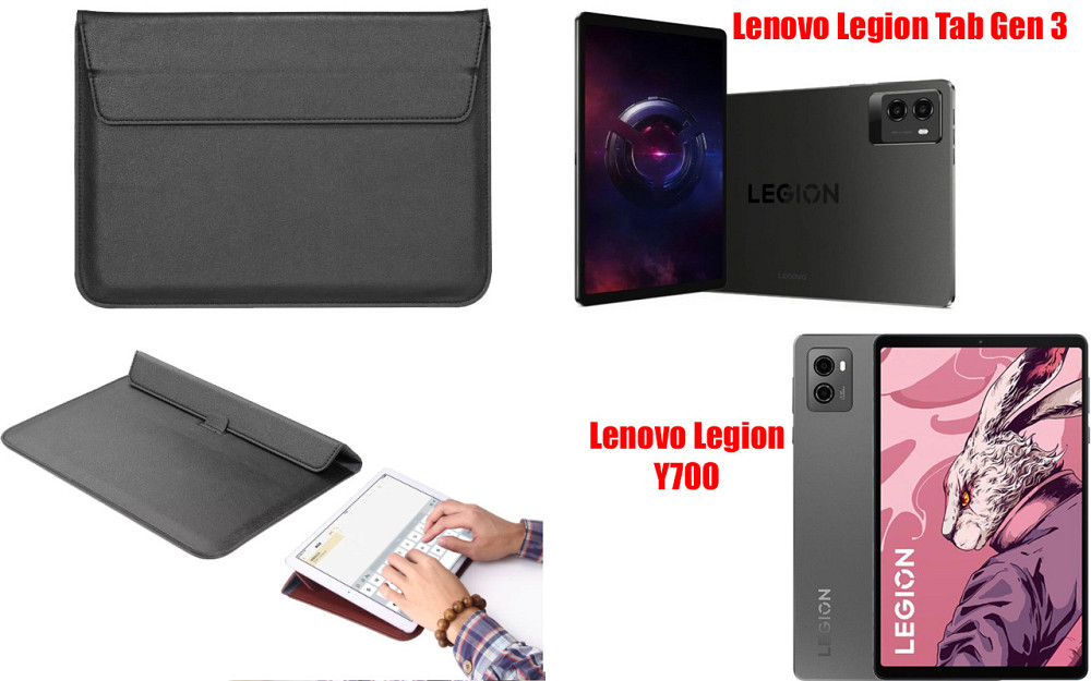 Чохол-конверт VitoCase для Lenovo Legion Y700, Legion Tab Gen 3, з функцією підставки для планшета Чорний Київ - фото 1