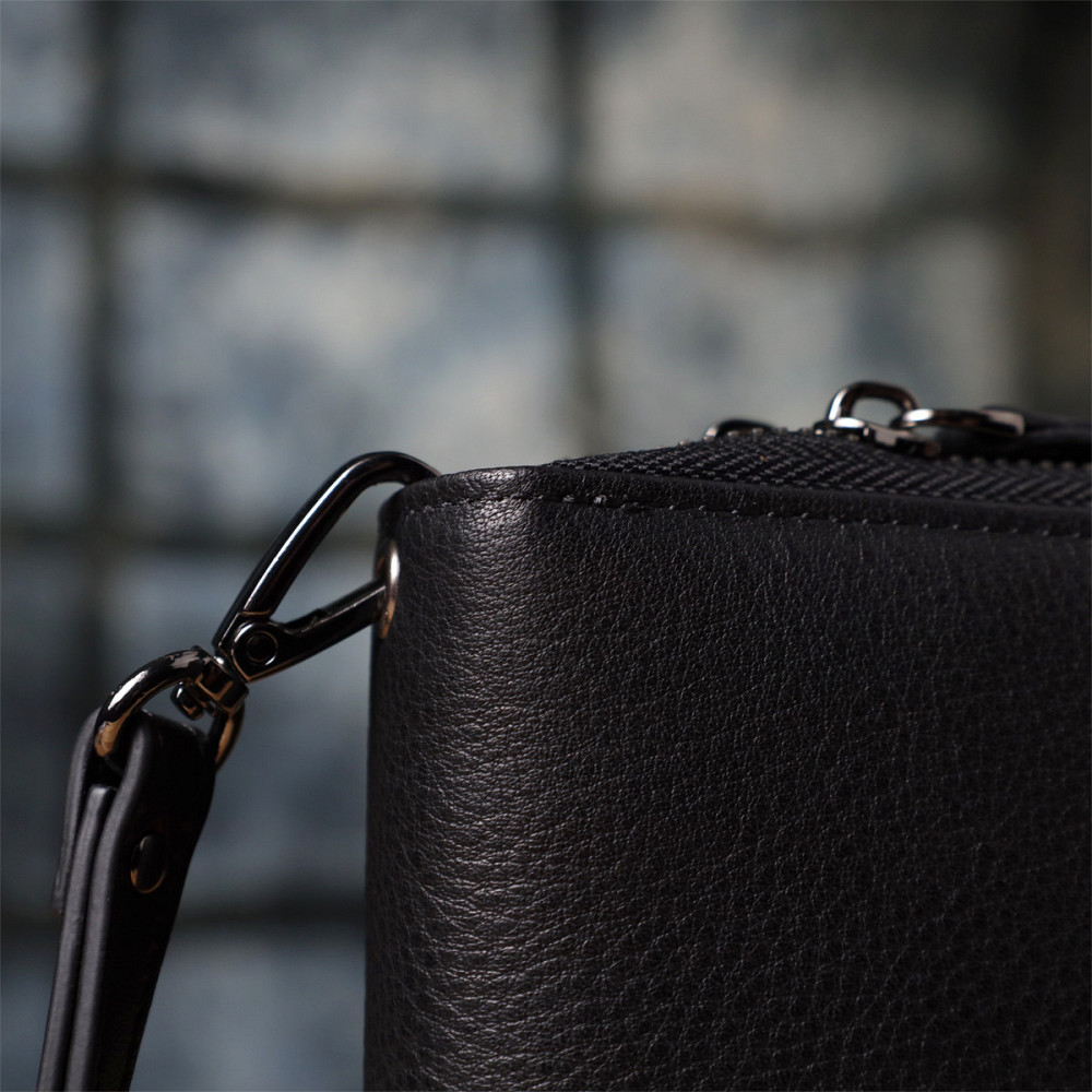 Интересный мужской клатч из натуральной кожи Черный (Vintage) Киев - изображение 4