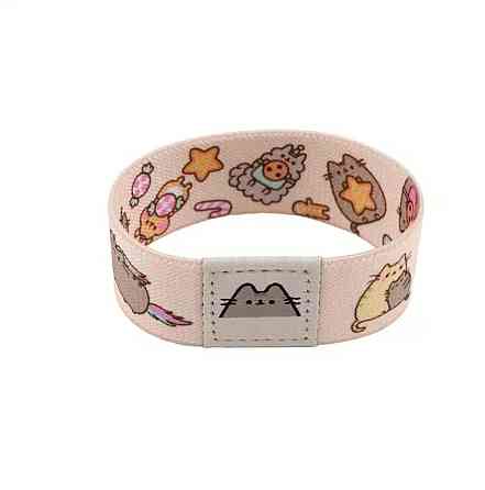 Браслет kawaii кот в стиле Пушин эластичный тканевый милый аксессуар на руку Киев