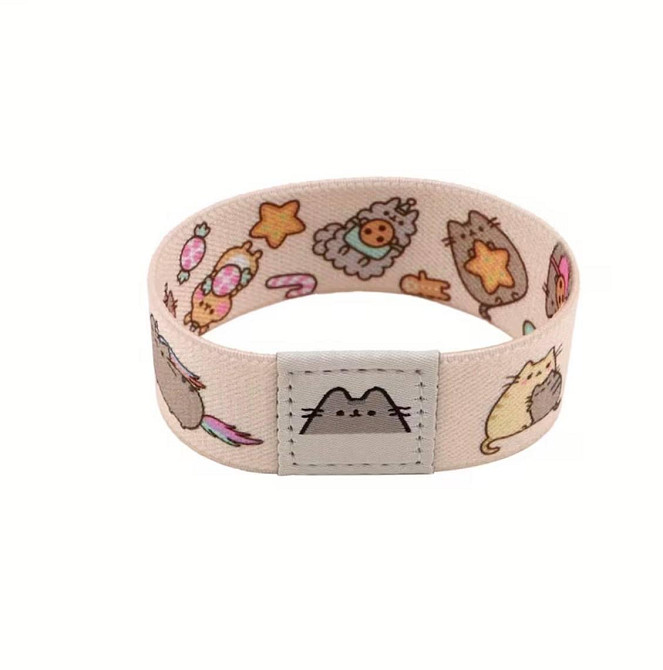 Браслет kawaii кот в стиле Пушин эластичный тканевый милый аксессуар на руку Киев - изображение 1