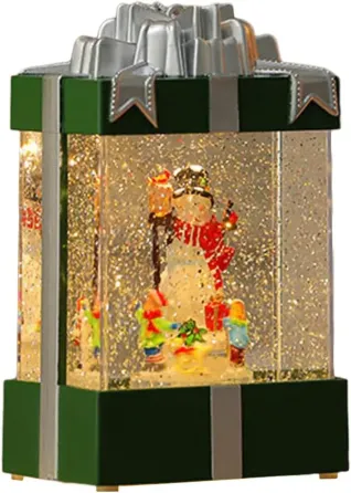 Декоративный светильник с эффектом снегопада, подсветкой и музыкой, Снеговик 803 Коломия