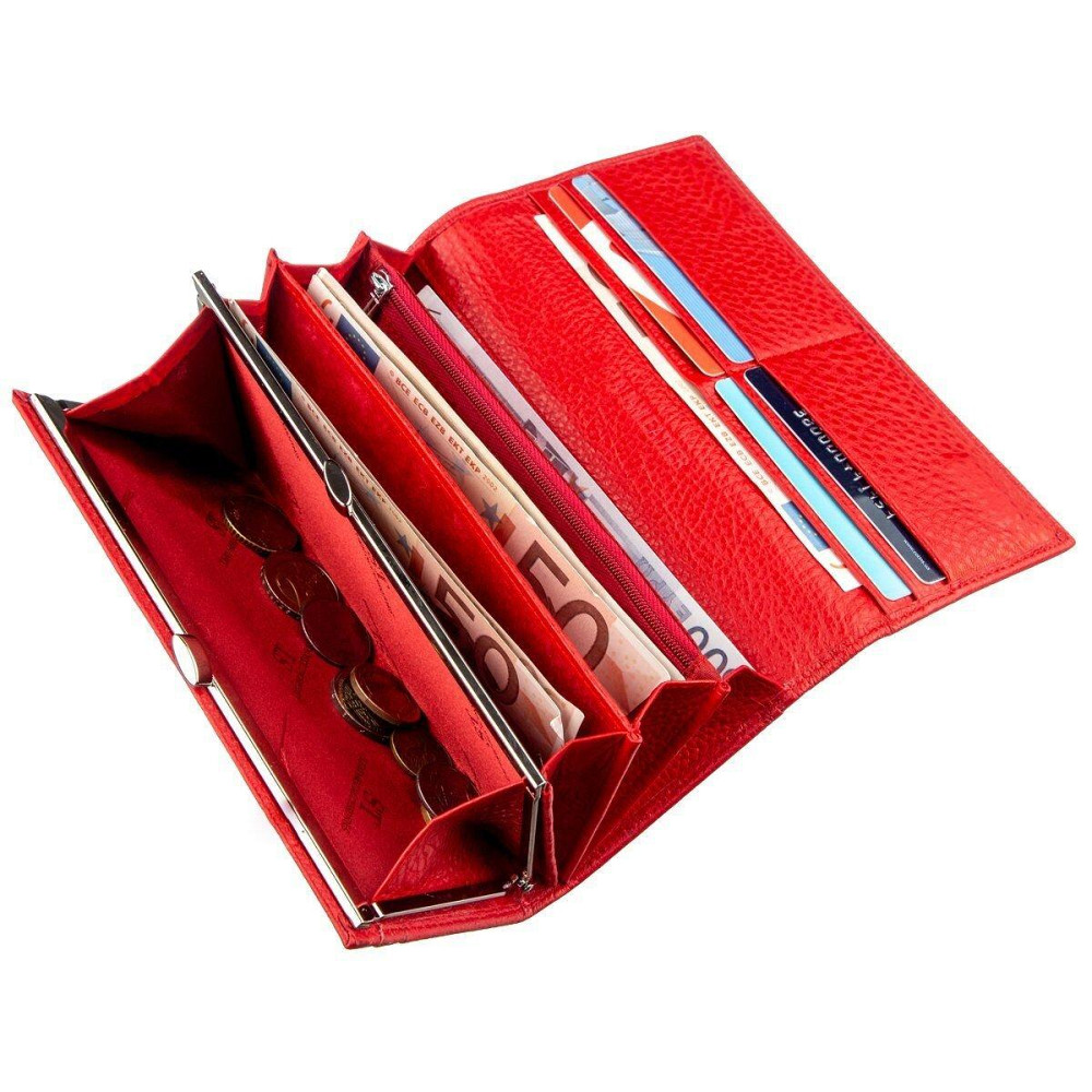 Жіночий місткий гаманець ST Leather 18875 Червоний Київ - фото 2