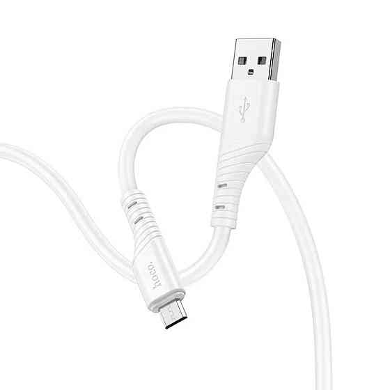 Кабель HOCO X97 Crystal color silicone charging data cable Micro white Киев