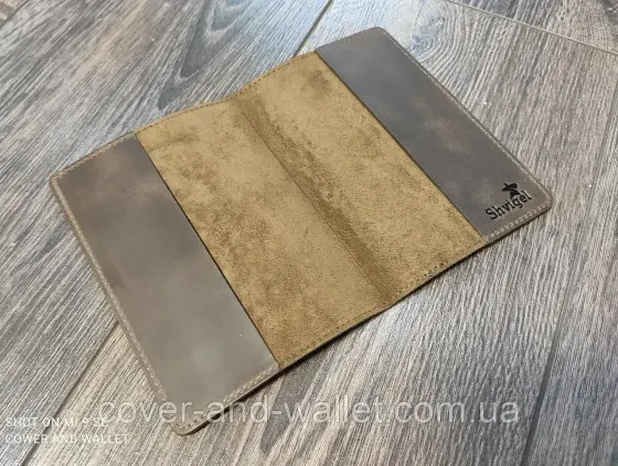 Вінтажна шкіряна обкладинка на паспорт з тисненням Ловця Снов (dreamcatcher) SHVIGEL коричневий Київ