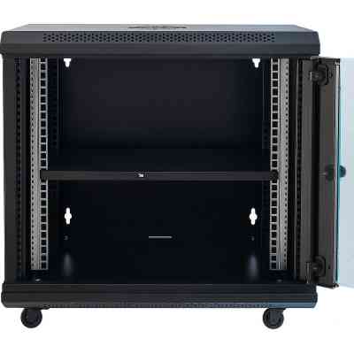 Шкаф настенный GEAR 12U 19" 600x450x650 мм, + полка 19", black (GWMSN-12U-600-450) Винница