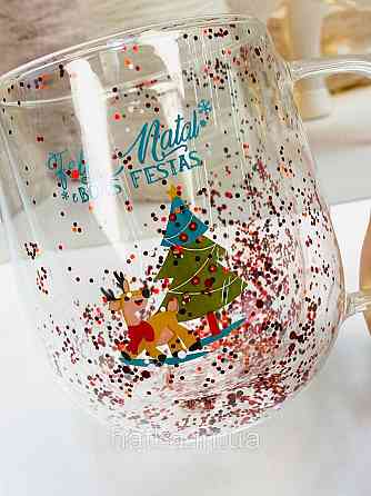 Кухоль чашка подвійне скло Olens "Аромат годування" 370 мл Ручне миття 102-1180 Київ