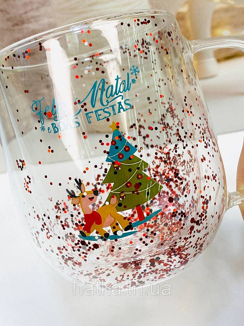 Кухоль чашка подвійне скло Olens "Аромат годування" 370 мл Ручне миття 102-1180 Київ - фото 3