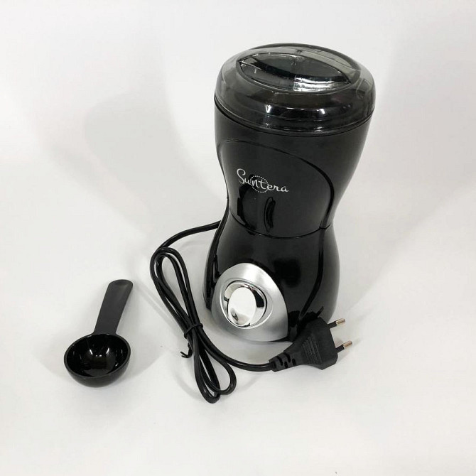 Апарат для измельчения кофе Suntera SCG-601B 200 Вт, Мощная кофемолка для зерен и специй IK-24 Львов - изображение 8
