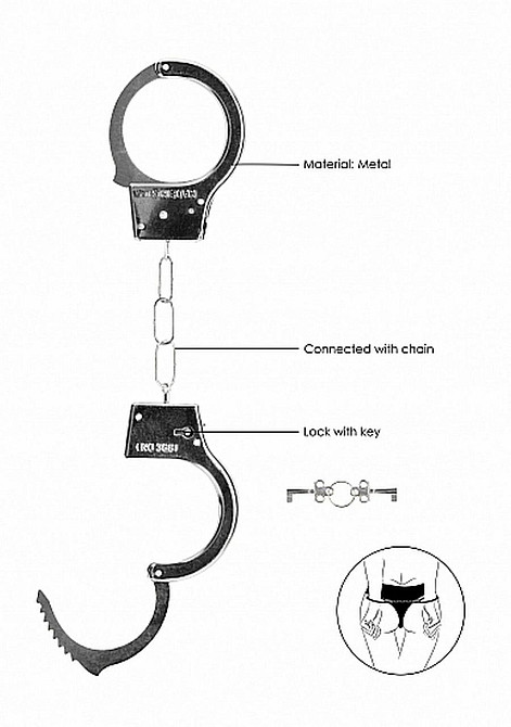 Наручники - Ouch! Beginner's Handcuffs Metal Sex Aura Київ - фото 6