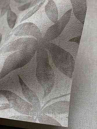 Шпалери вінілові на флізеліні Rasch Golden Hour метрове листя коричневі на бежевому Київ