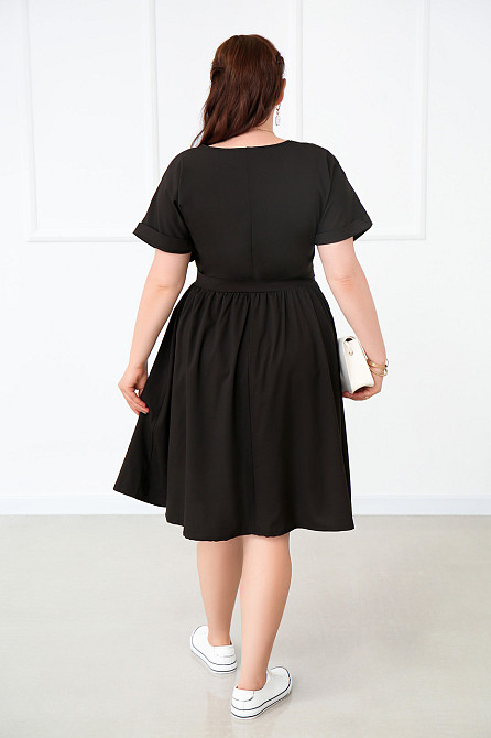 Женское платье миди Валенсия батал 52, Черный Киев - изображение 3