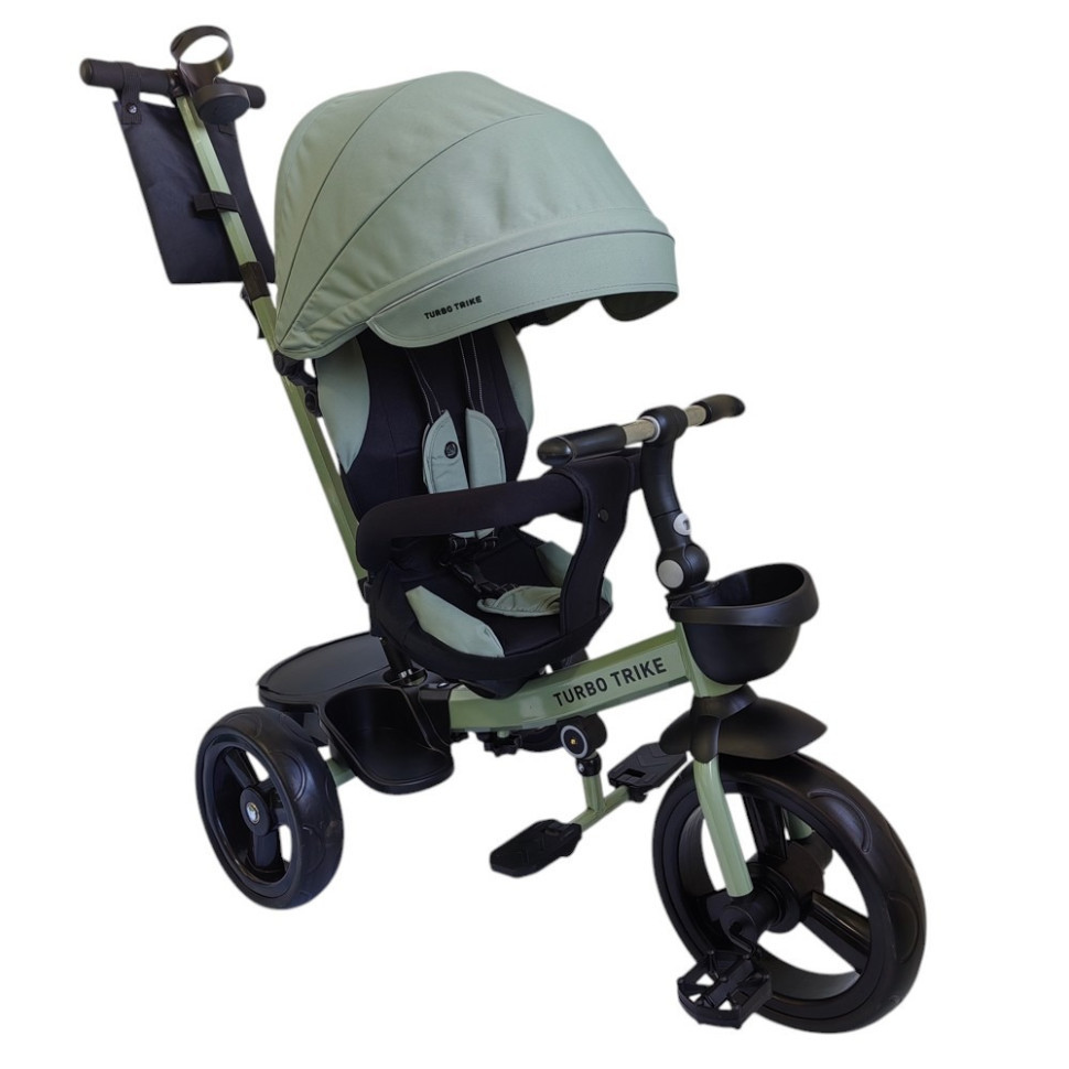 Велосипед дитячий триколісний MT 1001-1 Frost Green з батьківською ручкою Вінниця - фото 1