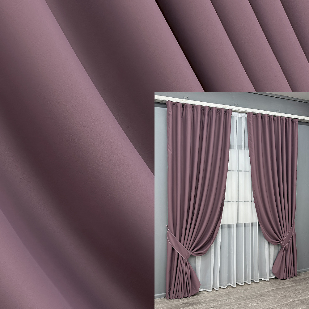 Комплект готових штор VR-Textil Блекаут Midnight № 1231ш Марсала 150х290 см 2 шт (33-0078) Київ - фото 9