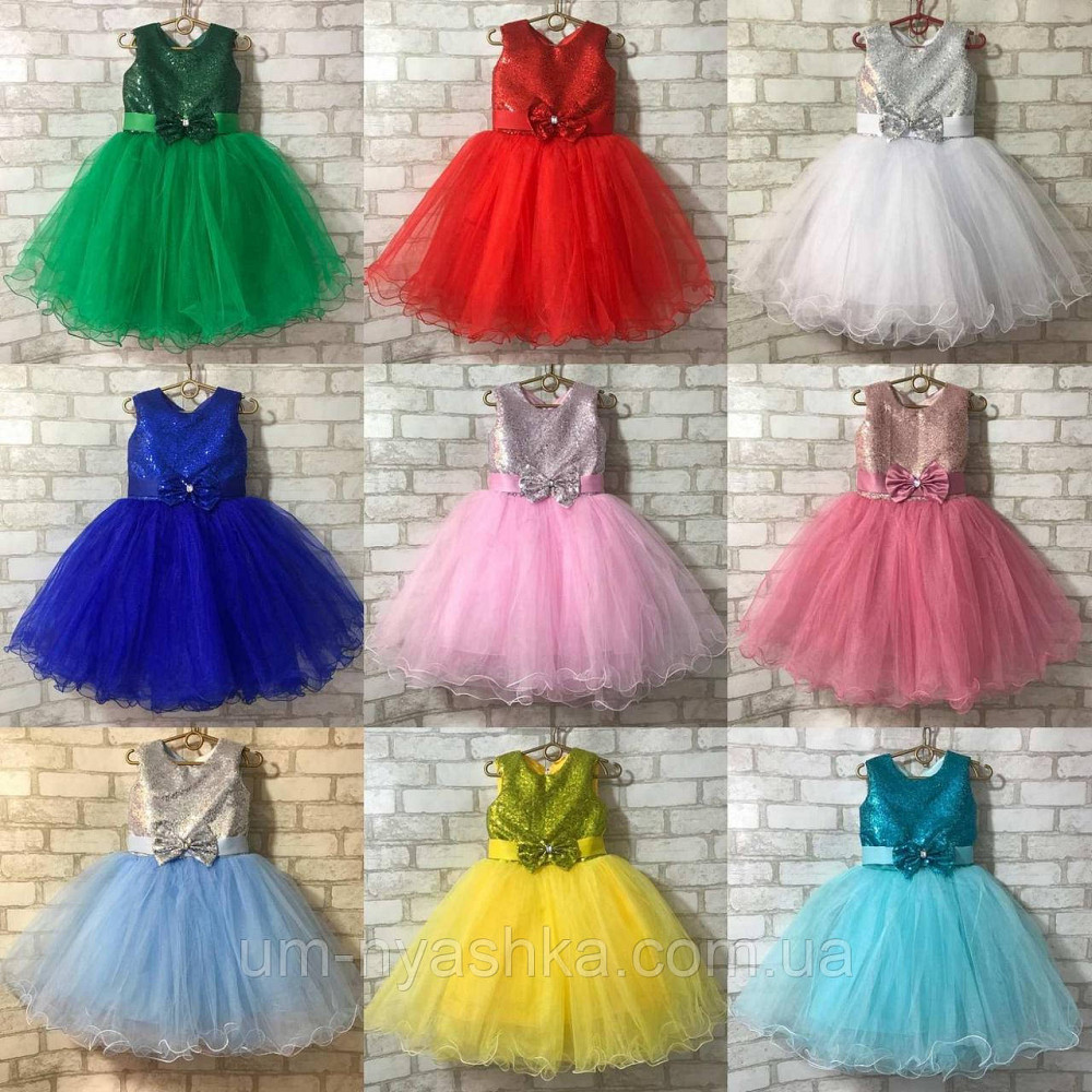 Дитячі святкові сукні з паєтками на зростання 92-110 Кривий Ріг - фото 1
