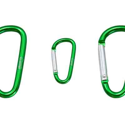 Карабін туристичний Tramp Набір 10 шт без муфти 5 cм Green (UTRA-298-green) Вінниця