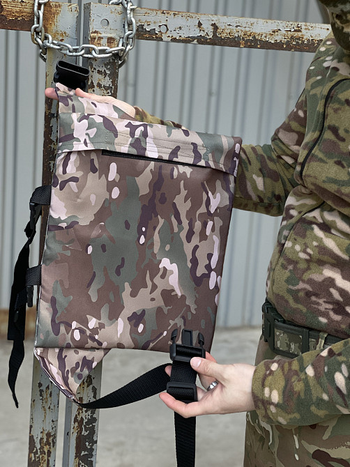 Каремат тактичний складаний сидінь поджопник швидкознімний Hotass 165×45 см Каремат військовий, Карі Днепр - изображение 2