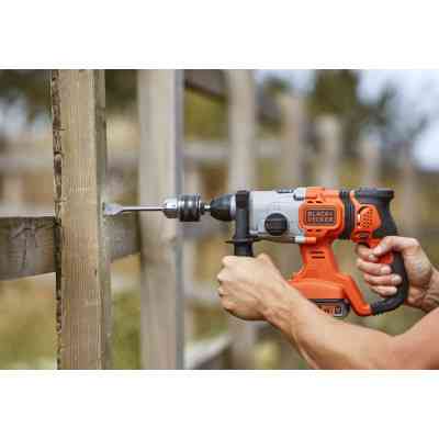 Перфоратор Black&Decker SDS-Plus,18 В, 2Ah, 1.2 Дж, 3 режима, сумка, 2.2 кг (BCD900D1S) Винница