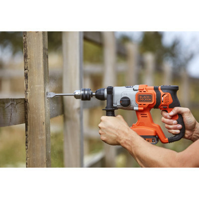 Перфоратор Black&Decker SDS-Plus,18 В, 2Ah, 1.2 Дж, 3 режима, сумка, 2.2 кг (BCD900D1S) Винница - изображение 5