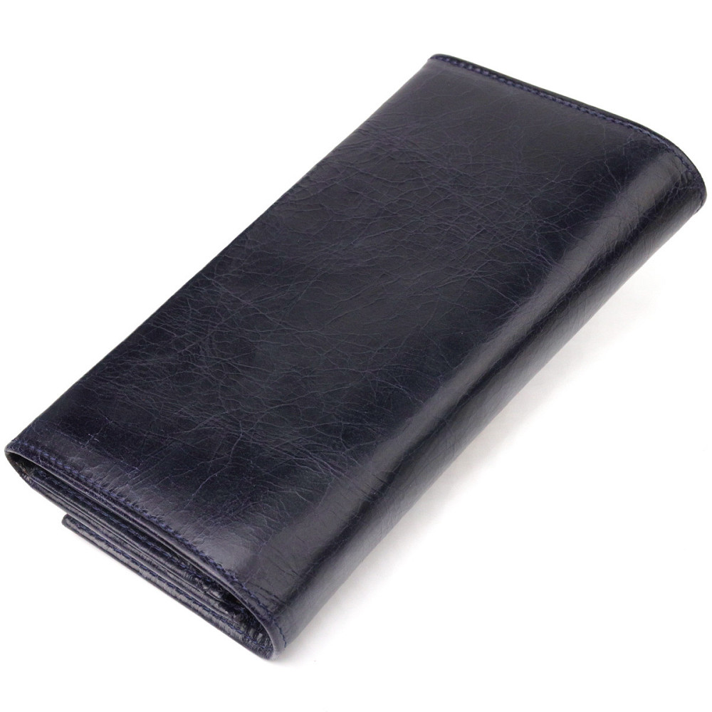 Портмоне для жінок з монетницею з натуральної шкіри CANPELLINI 21533 Синє Київ - фото 9