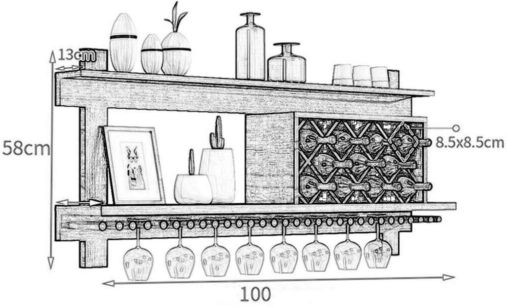 Настінна винна полиця "Хокуто 100" мускат Миколаїв - фото 2