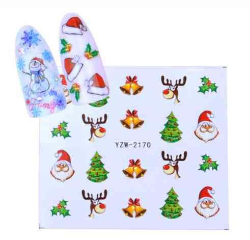 Новорічні наклейки на нігті Київ