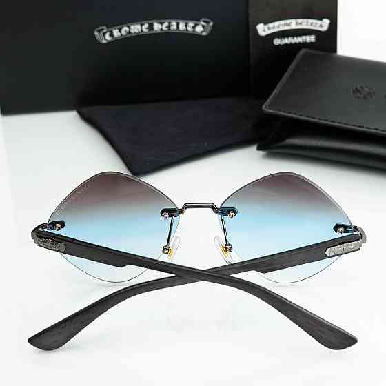 Женские брендовые безоправные очки Chrome Hearts (20870) blue Киев