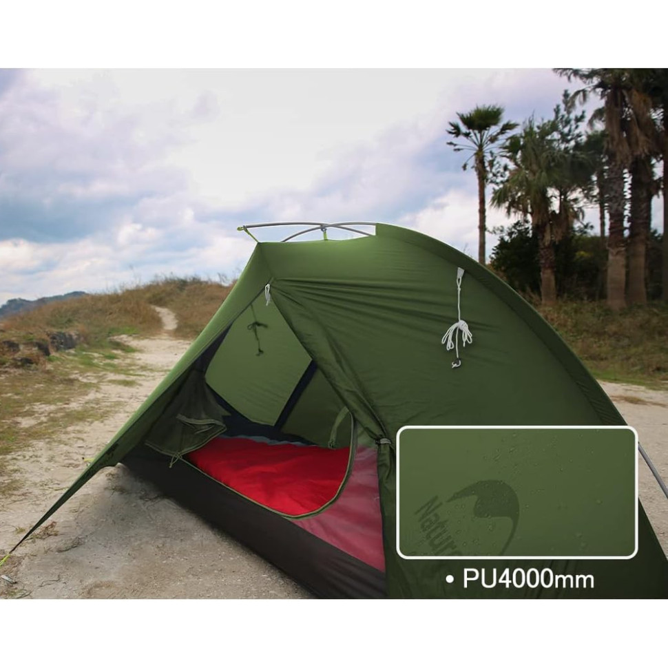 Намет двомісний Naturehike Tagar NH17T180-J, темний зелений Киев - изображение 5