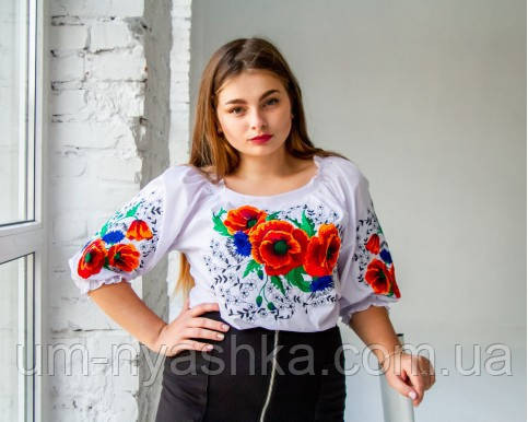 Блузка з вишивкою вишиванка "Відлуння" жіноча Кривий Ріг - фото 2