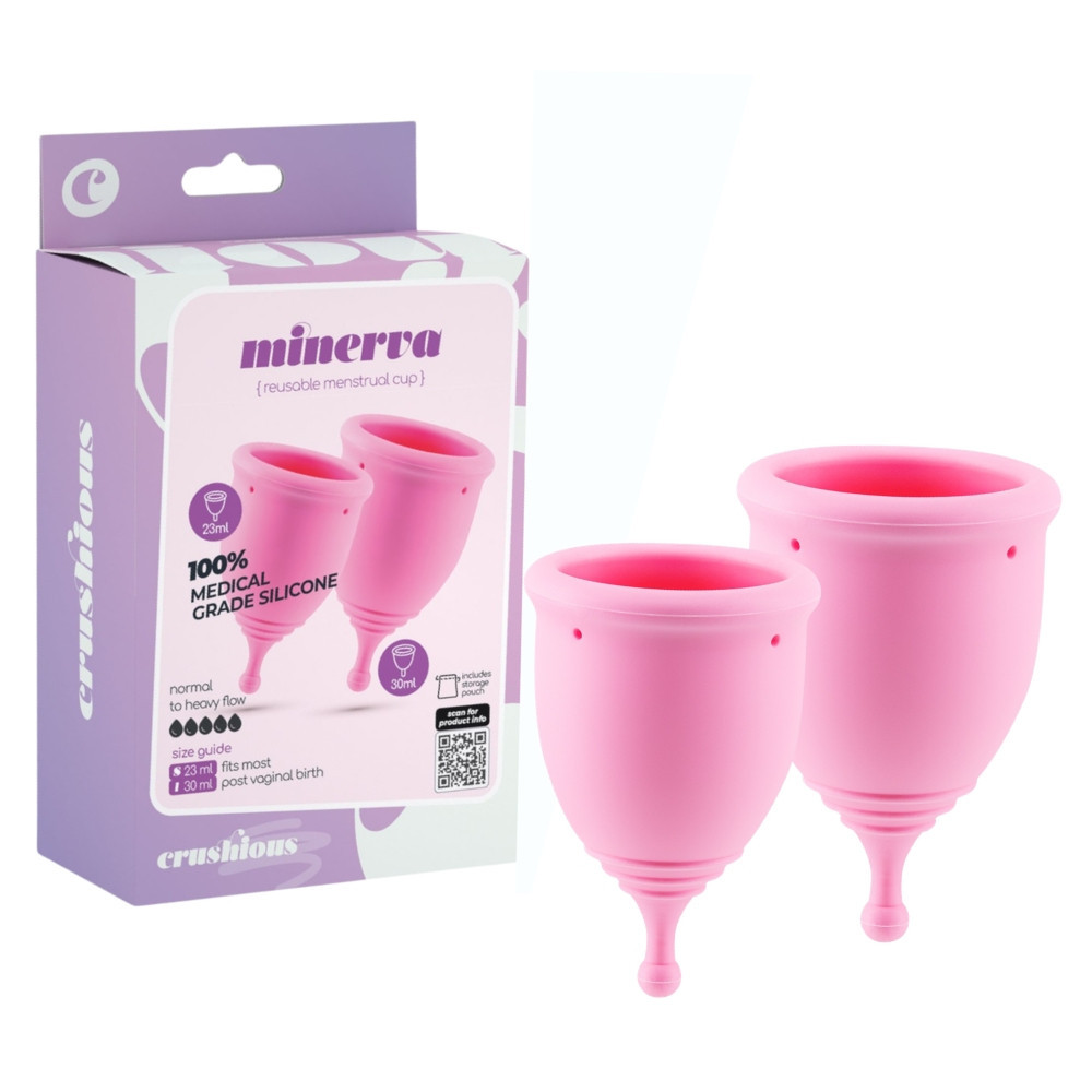 Набор менструальных чаш CRUSHIOUS Minerva, S и L, с чехлом Sex Aura Киев - изображение 1