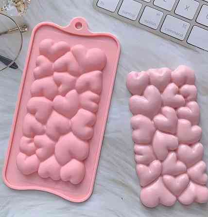 Силиконовая форма Сердца 3D для шоколада и декора Киев