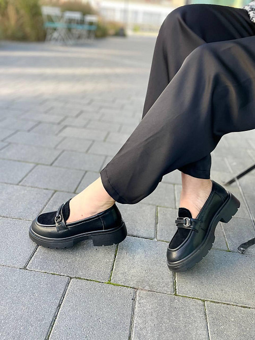 PLPS Лофери жіночі PLPS чорні натуральна шкіра низький хід розмір 36-41 (5611) Коломыя - изображение 2