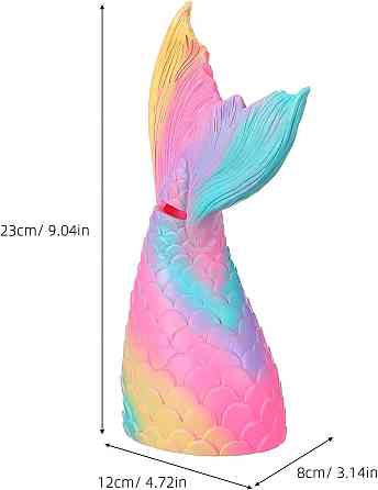 Скарбничка Gatuida 37Y55PIL мультиколор вінілова небитка з райдужним хвостом і монетним гаманцем дитяча декор Київ