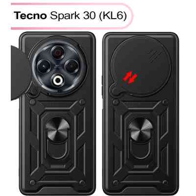 Чохол до мобільного телефона BeCover Military Tecno Spark 30 (KL6) Black (713541) Вінниця