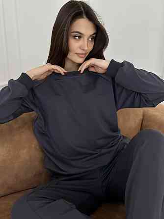 Свитшот женский однотонный Графитовый 50/52 Харьков