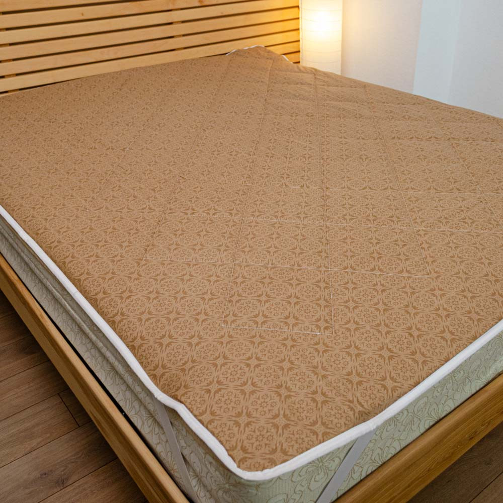 Наматрацник конопляний односпальний 90х200 см покриття сатин Youstar (Коричневий) Суми - фото 5