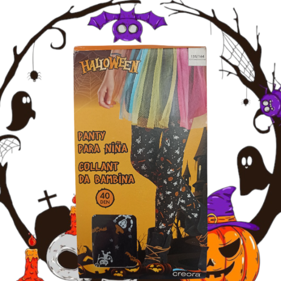 Дитячі колготки с принтом Хелловін 40 den 158-164 на 13-14 років чорний Київ