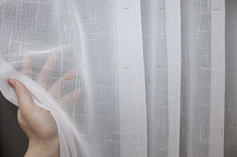 Кухонна арка VR-Textil № 000к з бахромою білий із золотистим 260х160 см (51-187) Київ - фото 3