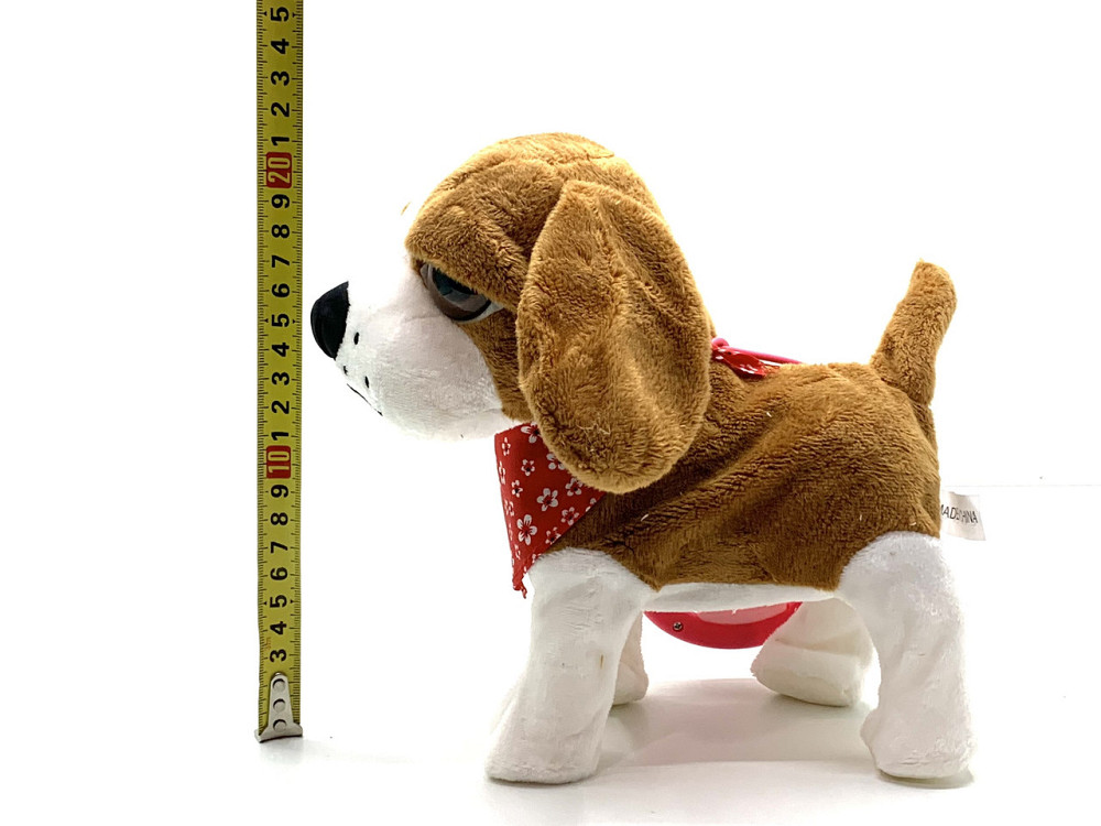 Собачка інтерактивна Limo Toy на повідку ходить махає хвостиком Коричнева з білим (M 4879 I UA) Чернигов - изображение 9