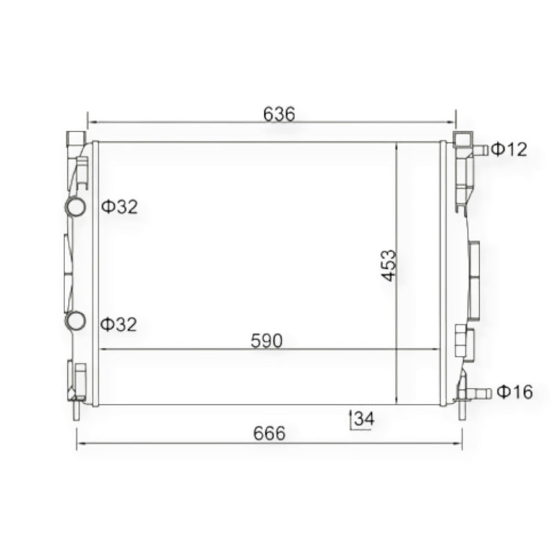 Радиатор охлаждения двигателя автомобиль Рено Megane II, Scenic II 1.5D-2.0 02- 374374 Мукачево - изображение 1