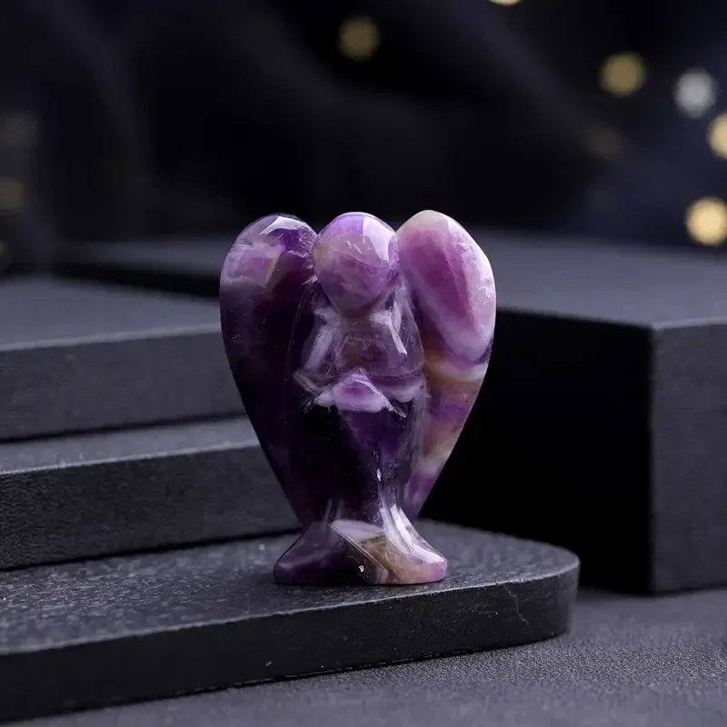 Ангел з натурального аметисту 4,2 см – різьблена фігурка Київ - фото 1